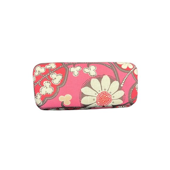VERA BRADLEY Hard Shell Sunglass Eye Glass Clam Shell Case Pink Floral - Picture 7 of 10